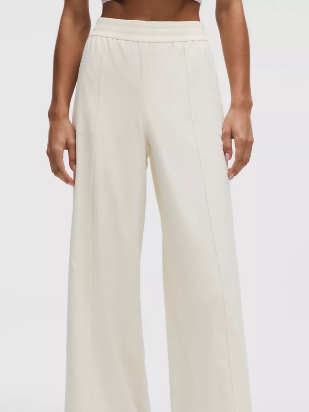 NWT Lululemon Breezily Mid Rise 31" Pants SZ Large in ivory